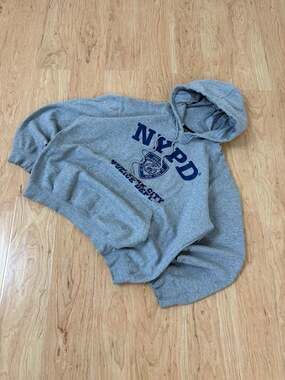 Vintage Torkia International NYPD New York City Police Department Graphic Hoodie